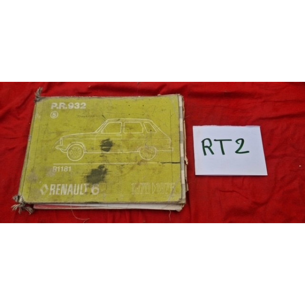 Manuel de pièces de rechange PR932 Renault 6 R1181 1970 à 1975
