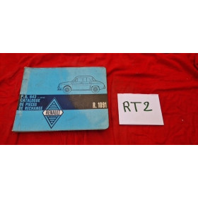 Catalogue de pièces de rechange Renault Dauphine R1091 PR643
