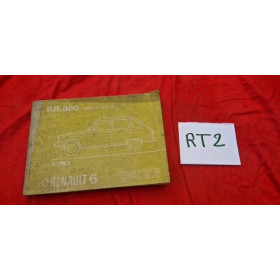 Manuel de pièces de rechange PR880 Renault 6 R1180 1969 à 1975 dernière édition
