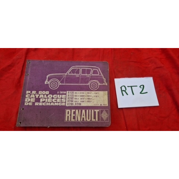 Catalogue de pièces de rechange PR808 Renault 4 6ème édition