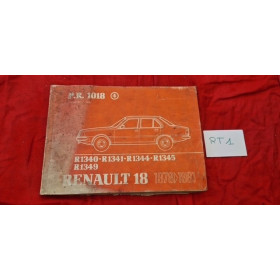 Manuel de pièces de rechange PR1018 Renault 18 1978 à 1981