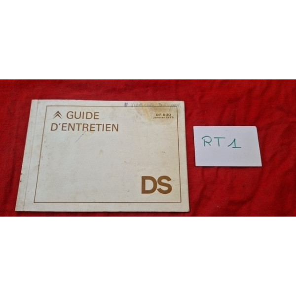 Guide d'entretien Citroën DS janvier 1973