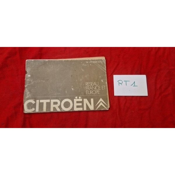 Brochure Citroën réseau France et Europe - édition du 1er janvier 1973