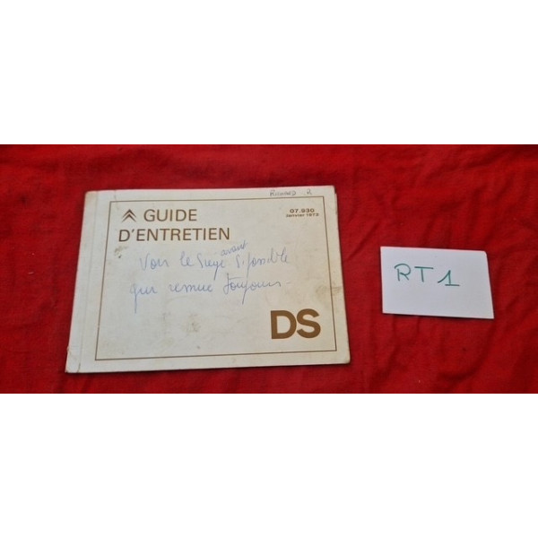 Guide d'entretien Citroën DS années 70