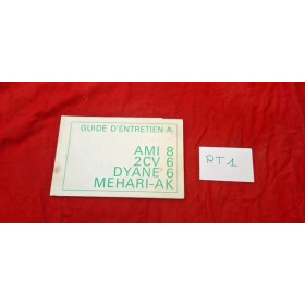 Guide d'entretien Citroën AMI8 2CV6 DYANE 6 Mehari - AK