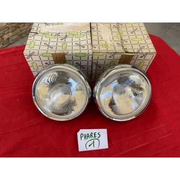 2 phares neuf originaux complet Cibie ABTP 530 Citroën ID DS 19 code asymétrique