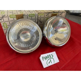 2 phares neuf originaux complet Cibie ABTP 530 Citroën ID DS 19 code asymétrique