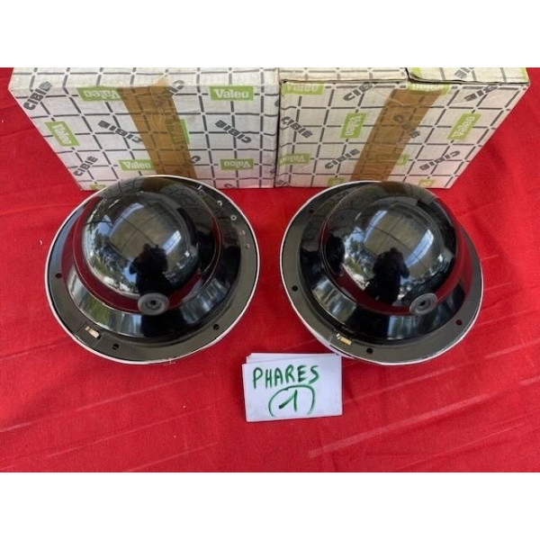 2 phares neuf originaux complet Cibie ABTP 530 Citroën ID DS 19 code asymétrique