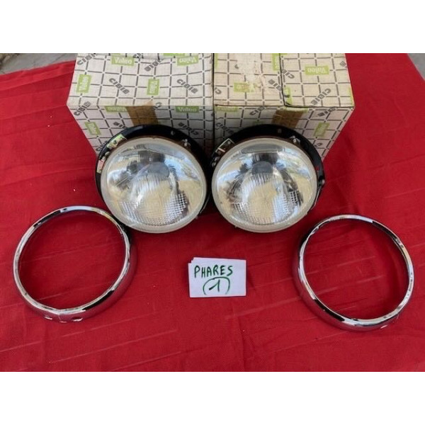 2 phares neuf originaux complet Cibie ABTP 530 Citroën ID DS 19 code asymétrique