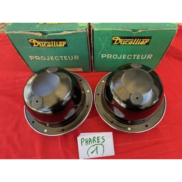 2 phares complet Ducellier Isoroute 413 neuf original Peugeot 203 403