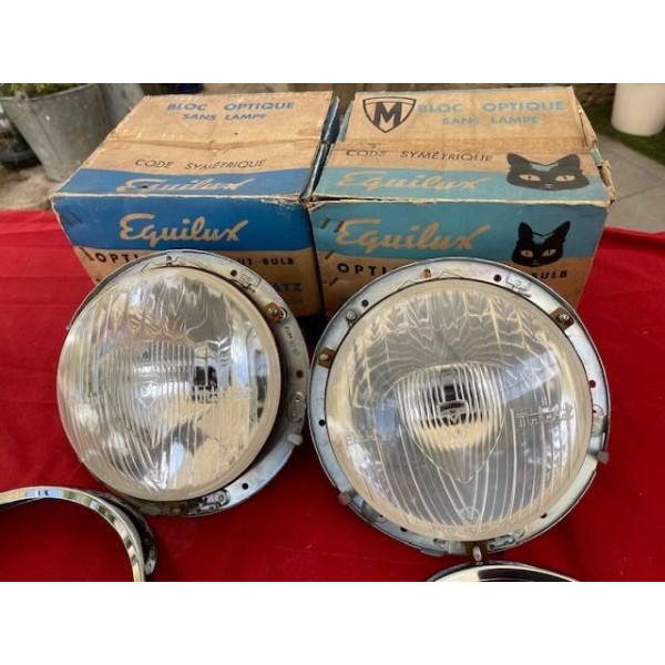 2 phares complet Marchal ABTP 523 neuf original Citroën ID DS 19 1ère génération