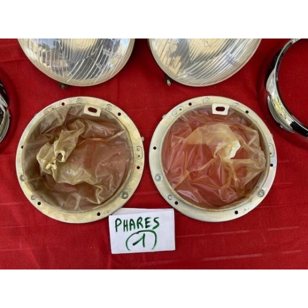 2 phares complet Marchal ABTP 523 neuf original Citroën ID DS 19 1ère génération