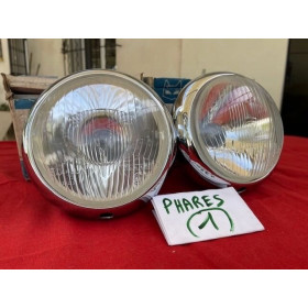 2 phares complet Marchal neuf original accessoire Alpine A108 A110 Renault 4CV