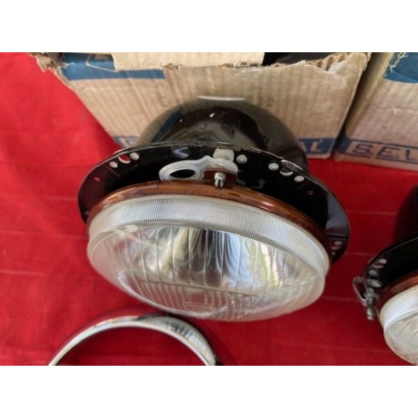 2 phares complet Marchal neuf original accessoire Alpine A108 A110 Renault 4CV