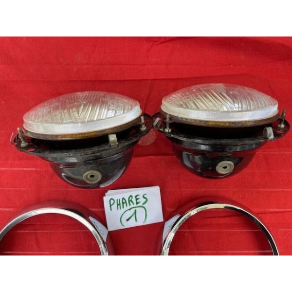2 phares complet Marchal original accessoire Citroën DS 19 ou 21 maxi 1967