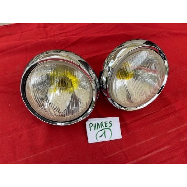 2 phares complet Marchal original accessoire Citroën DS 19 ou 21 maxi 1967