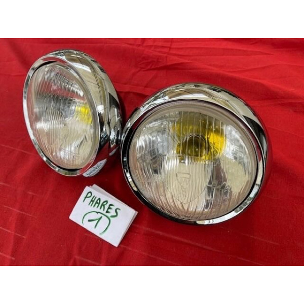 2 phares complet Marchal original accessoire Citroën DS 19 ou 21 maxi 1967