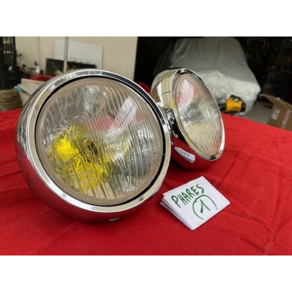 2 phares complet Marchal original accessoire Citroën DS 19 ou 21 maxi 1967