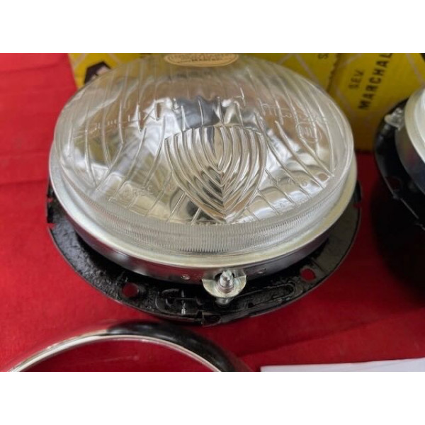 2 phares complet Marchal ABTP 496 original Renault 4CV Alpine A106 A108 Panhard