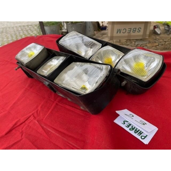 Ensemble complet de 6 phares Cibie + supports Citroën SM Maserati