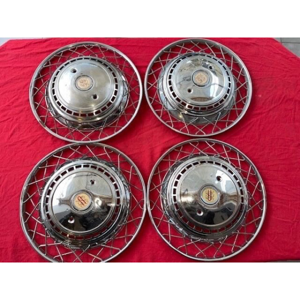 4 enjoliveurs Robergel originaux Citroën ID DS 19 56 à 65 Chapron diamètre 400mm