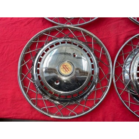 4 enjoliveurs Robergel originaux Citroën ID DS 19 56 à 65 Chapron diamètre 400mm