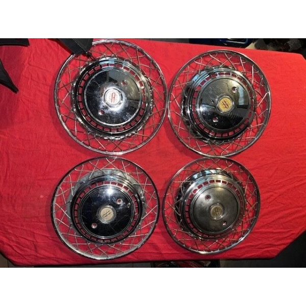 4 enjoliveurs Robergel originaux Citroën ID DS 19 56 à 65 Chapron diamètre 400mm