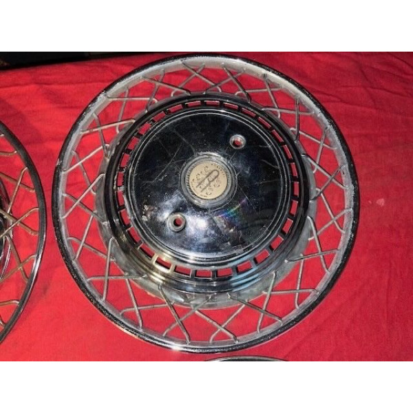 4 enjoliveurs Robergel originaux Citroën ID DS 19 56 à 65 Chapron diamètre 400mm