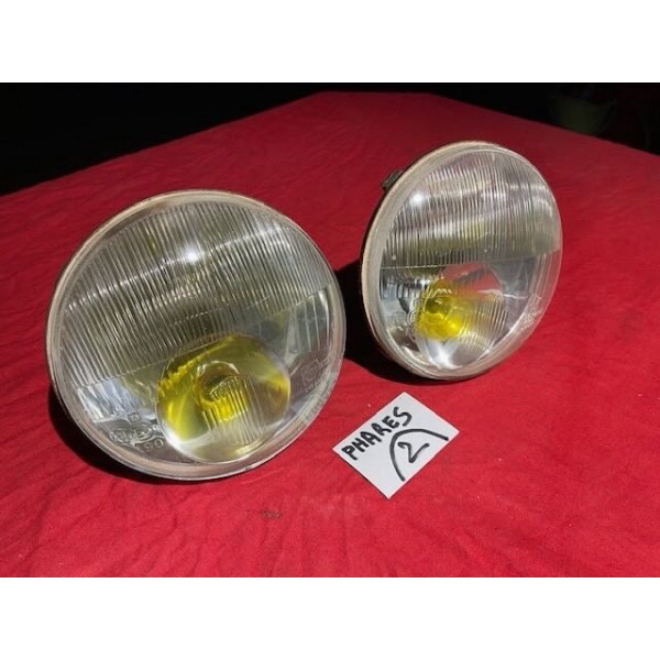 2 phares biode Cibie originaux Citroën ID DS 19 20 21 ou 23 1968 à 1972