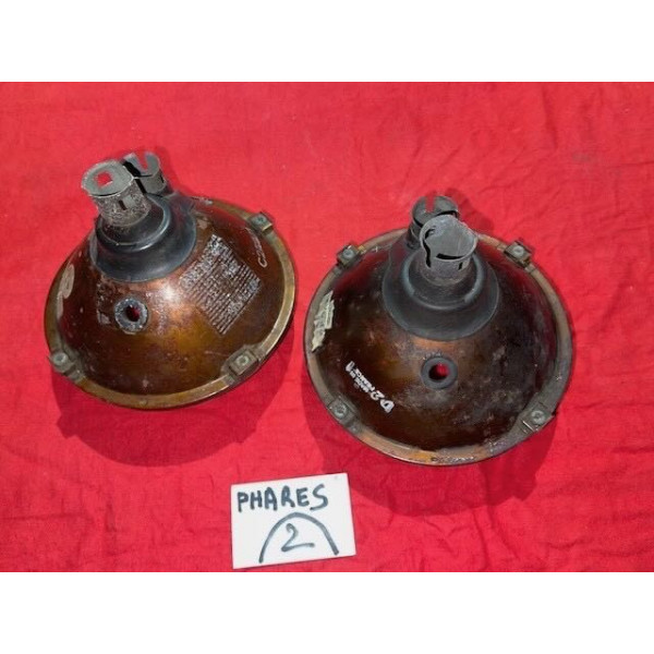 2 phares biode Cibie originaux Citroën ID DS 19 20 21 ou 23 1968 à 1972