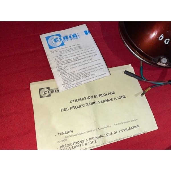 2 phares Cibie biode neuf original Citroën DS 19 20 21 ou 23 Pallas cabriolet