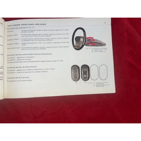 Notice origine Citroën SM Maserati injection électronique