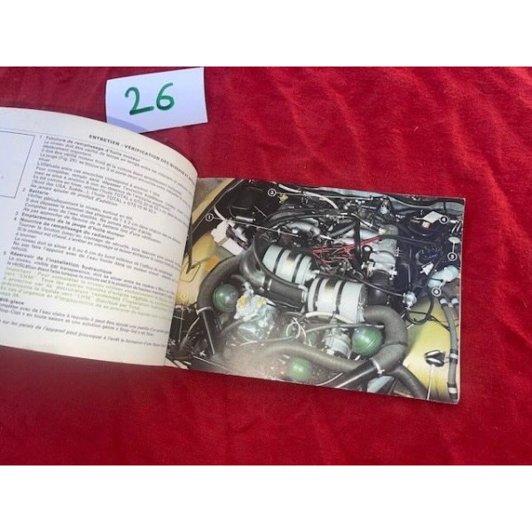 Notice origine Citroën SM Maserati injection électronique