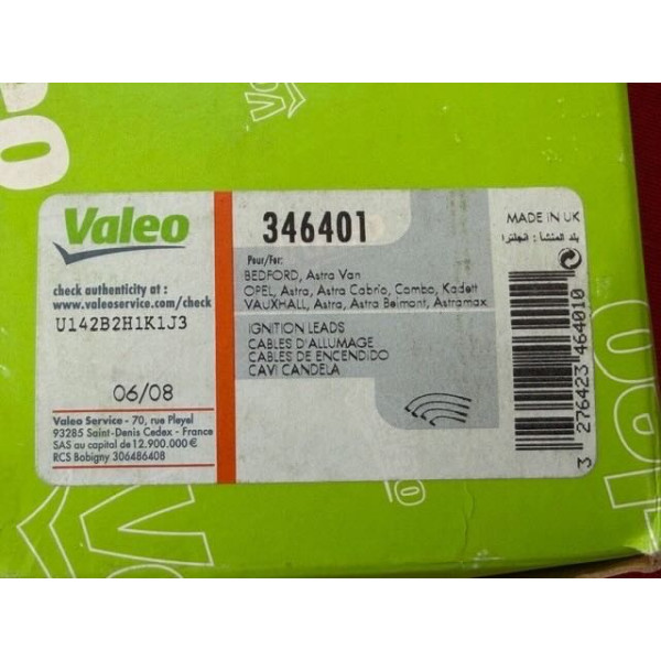 Câble de bougie neuf Valeo Opel Astra Bedford