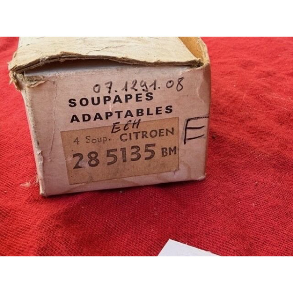 Jeu de 4 soupapes neuves d'époque échappement Citroën DS 19 20 ou 21