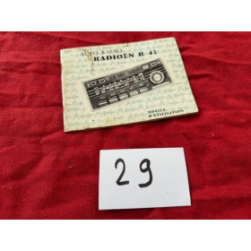 Notice d'emploi originale Radioen R43 Citroën DS 20 21 ou 23 1970 à 1975