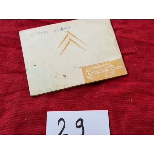 Notice d'emploi originale Radioen S191 Citroën ID DS 19 ou 21 1967