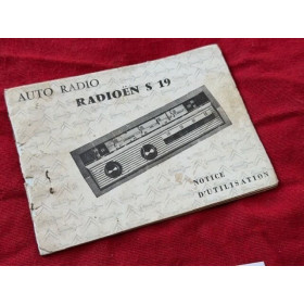 Notice d'emploi originale Radioen S19 Citroën ID DS 19 1963