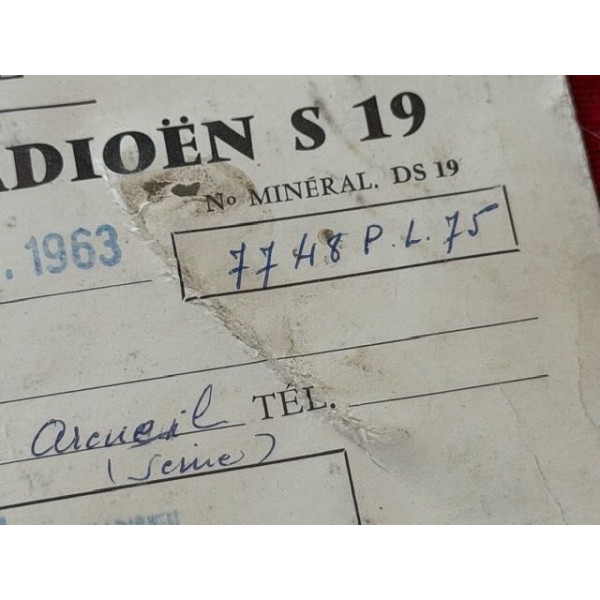 Notice d'emploi originale Radioen S19 Citroën ID DS 19 1963
