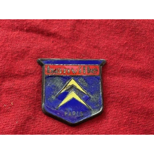 Sigle métal embouti garage Citroën Banville Paris