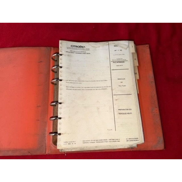 Livre technique original Citroën LN 856.1 sur la mécanique et électricité