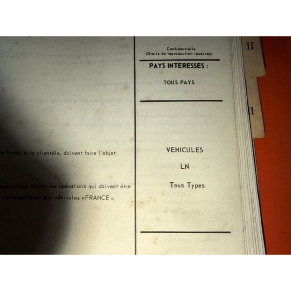 Livre technique original Citroën LN 856.1 sur la mécanique et électricité