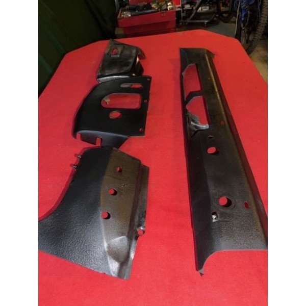 Ensemble de 4 tôles de tableau de bord original Citroën DS 20 ou 21 Pallas 1969