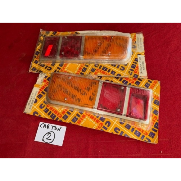 2 cabochons de feux arrière Seima neuf original Renault 16 phase 2