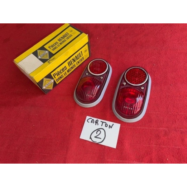 2 cabochons de feux arrière neuf original Renault Estafette phase 1