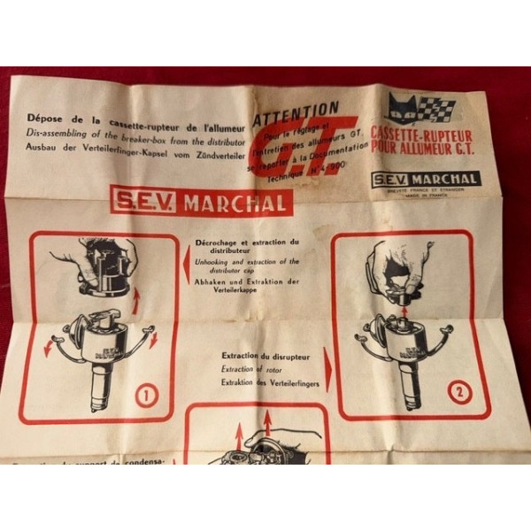 Cassette d'allumage allumeur Marchal GT Renault 4 5 8 12 Peugeot 204 304 Citroën