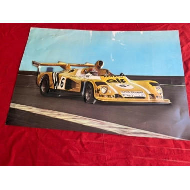 Poster plastique thermoformé Alpine au circuit des 24h du Mans