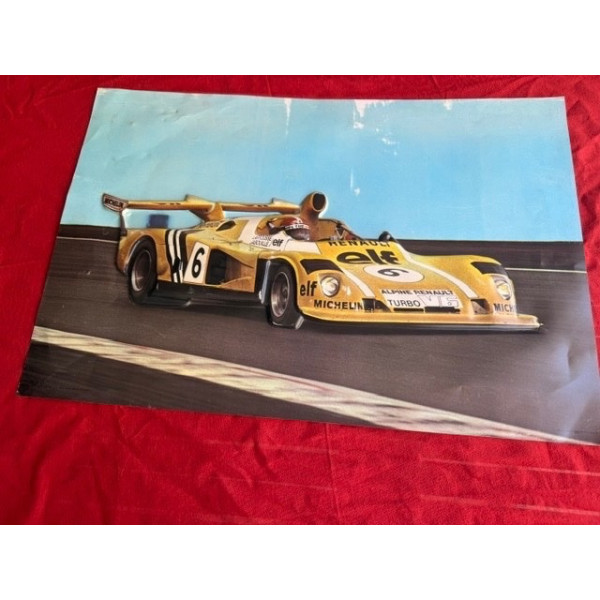 Poster plastique thermoformé Alpine au circuit des 24h du Mans
