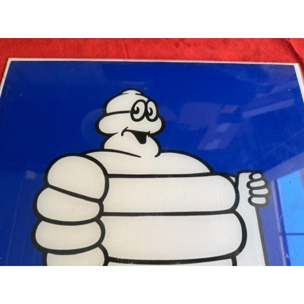 Plaque publicitaire plastique original guide Michelin