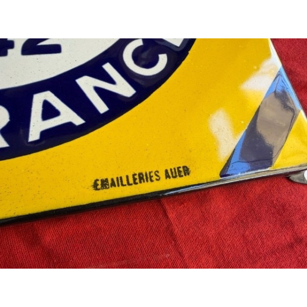 Plaque émaillée publicitaire original Aero Club de France 1942